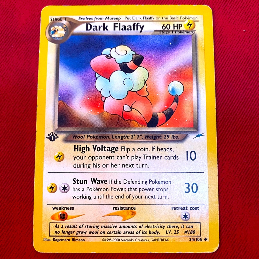 1999 Pokémon first edition dark flaaffy near mint